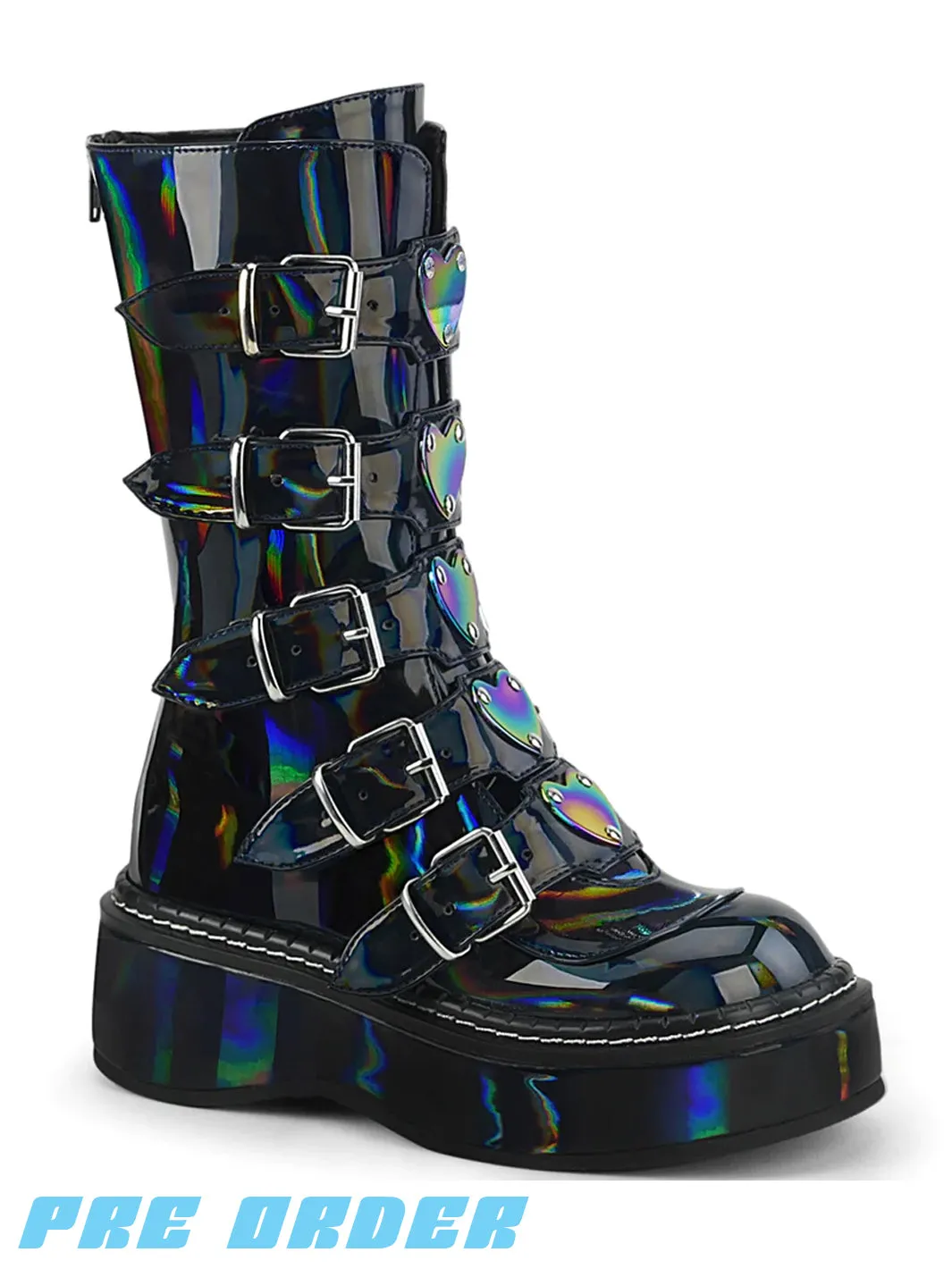 DEMONIA EMILY-330 - BLACK HOLOGRAM ✰ PRE ORDER ✰