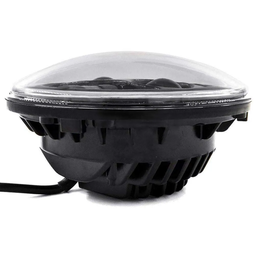 Eagle Lights 7" LED Headlight Kit for Jeeps with White LED Halo Rings - Double Pack