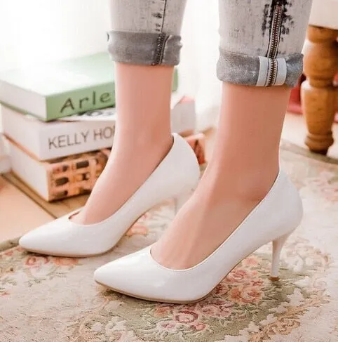 Esmeralda Career High Heal Pumps