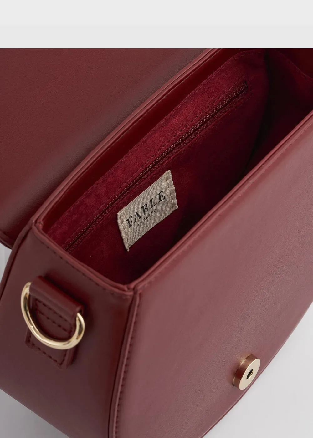 Fable England Running Bunny Saddle Bag Burgundy
