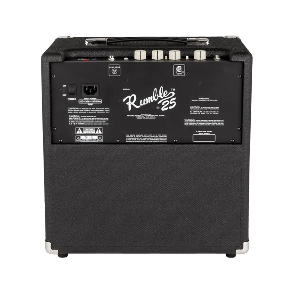 Fender Rumble 25 V3 Bass Combo Amplifier, 230V EU