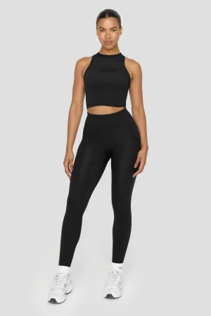 FORMTECH HIGH WAISTED ADJUSTER RUNNING LEGGING - BLACK