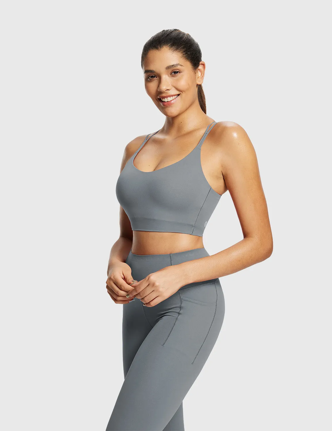 Freeleaf Cross-Strap Low-Impact Sports Bra