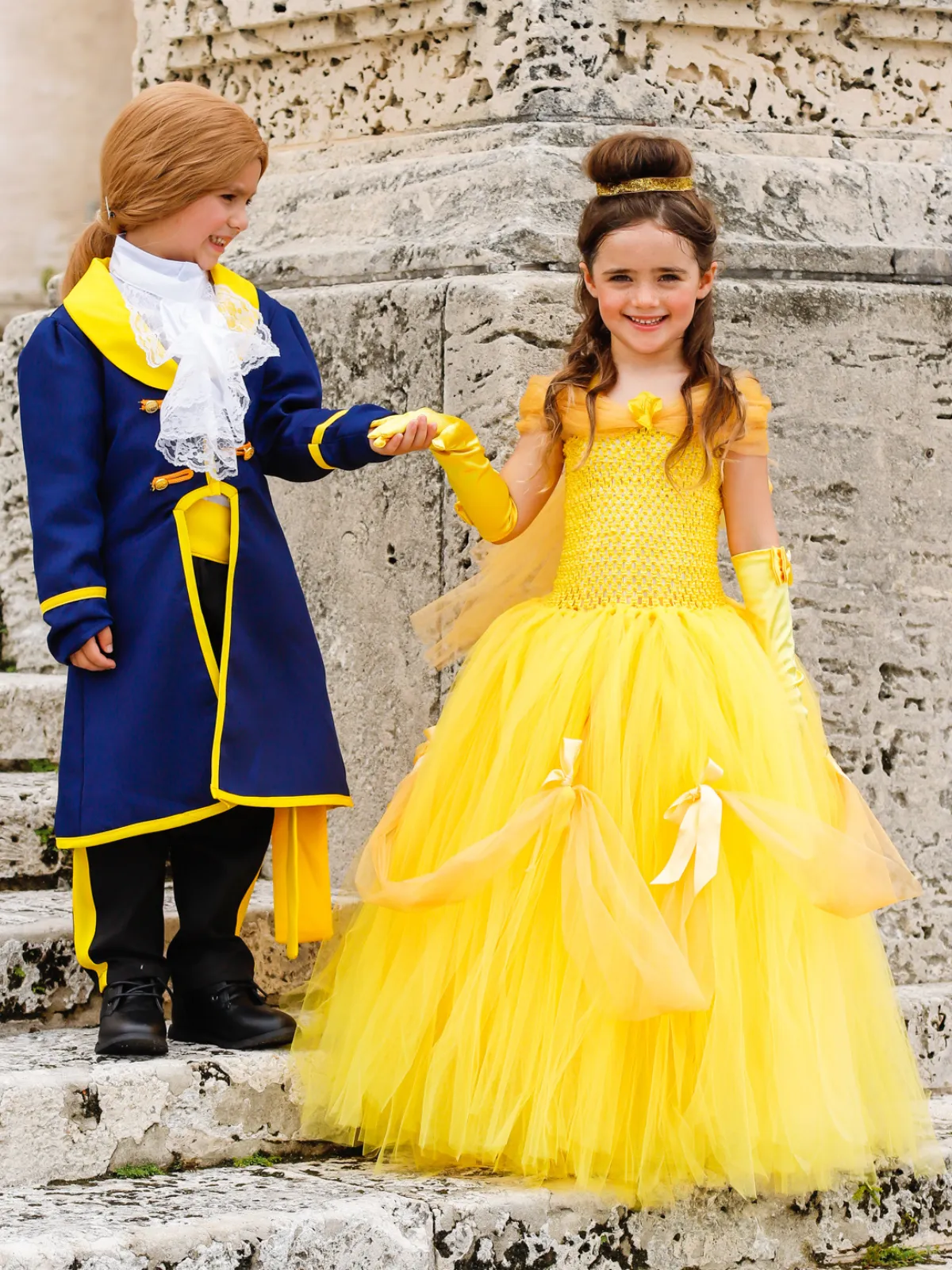 Girls Deluxe Magical Belle Costume Dress