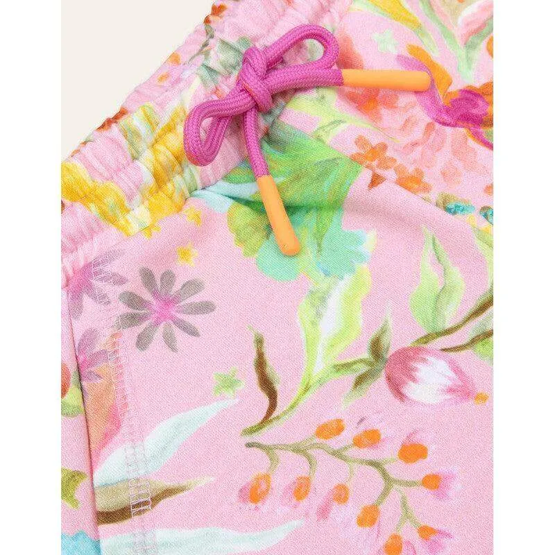 Girls Pink Cuban Sits Short Set