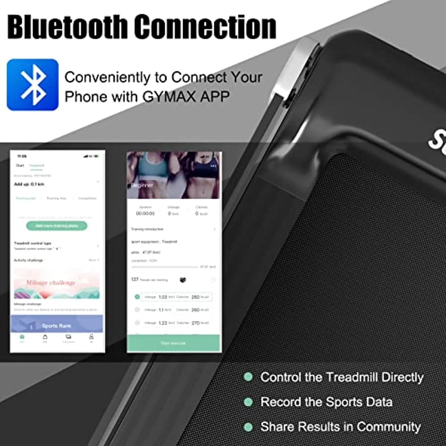 Goplus Folding Treadmill, Compact Superfit Treadmill with APP Control, Blue Tooth Speaker, 12 Preset Programs, LED Display and Device Holder, Walking Running Machine for Home Office