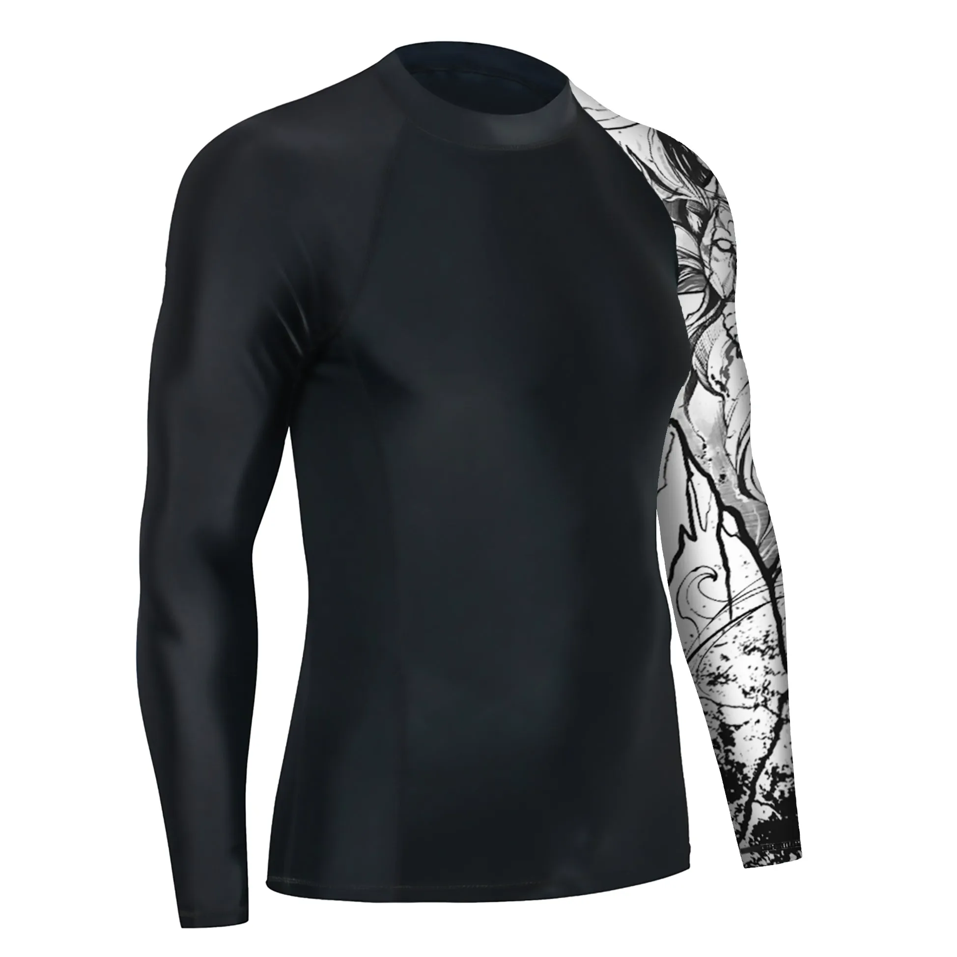 Graphic 2.0 UPF50  Long Sleeve Rash Guard for Men - Tattoo Lion