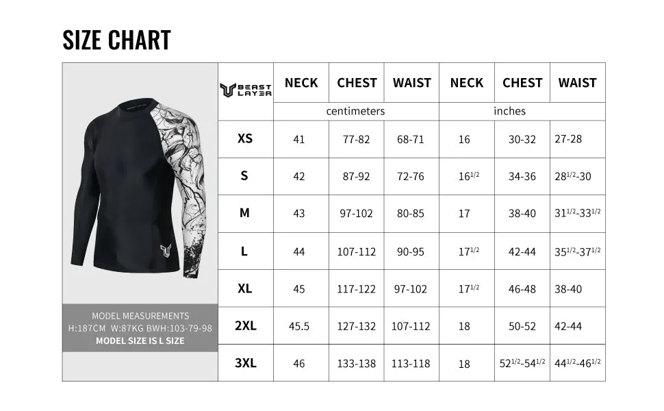 Graphic 2.0 UPF50  Long Sleeve Rash Guard for Men - Tattoo Lion