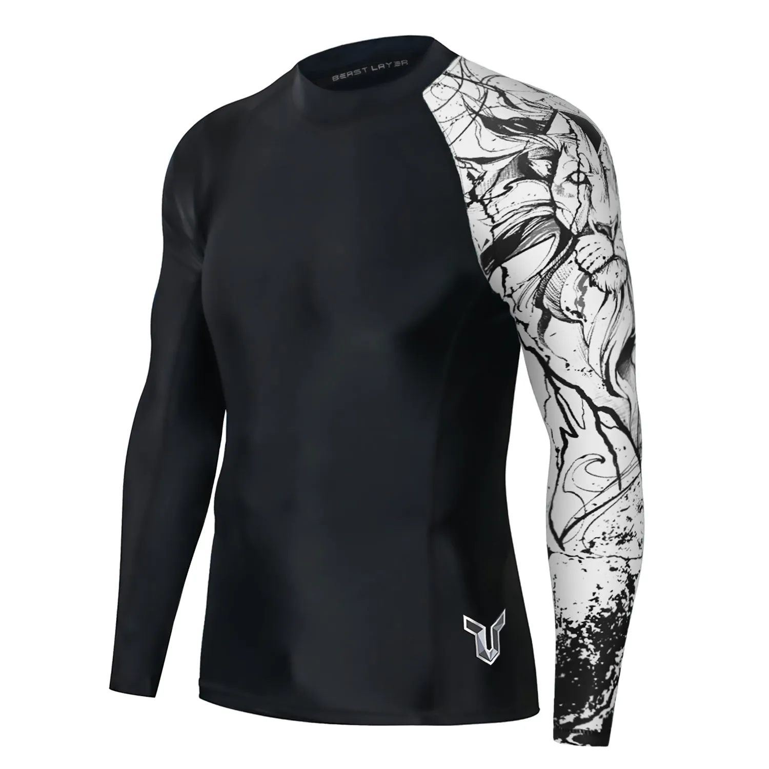 Graphic 2.0 UPF50  Long Sleeve Rash Guard for Men - Tattoo Lion