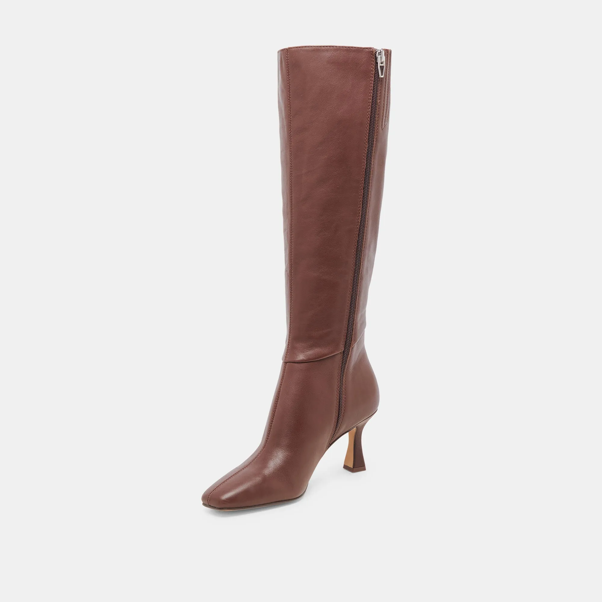 GYRA EXTRA WIDE CALF BOOTS CHOCOLATE LEATHER - re:vita