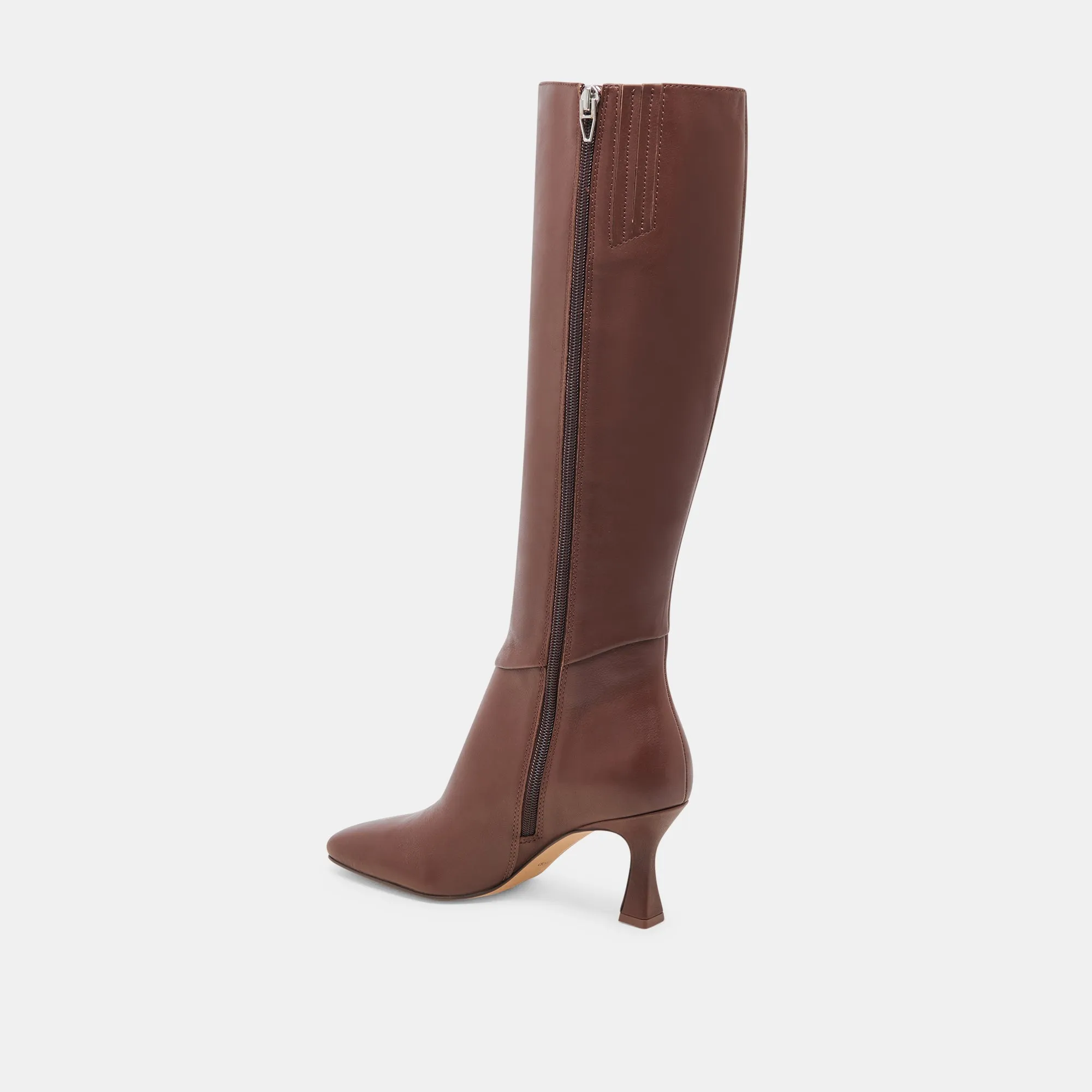 GYRA EXTRA WIDE CALF BOOTS CHOCOLATE LEATHER - re:vita