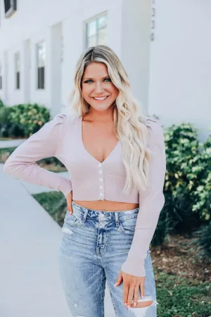 Hello Spring V-Neck Cardigan - Lavender