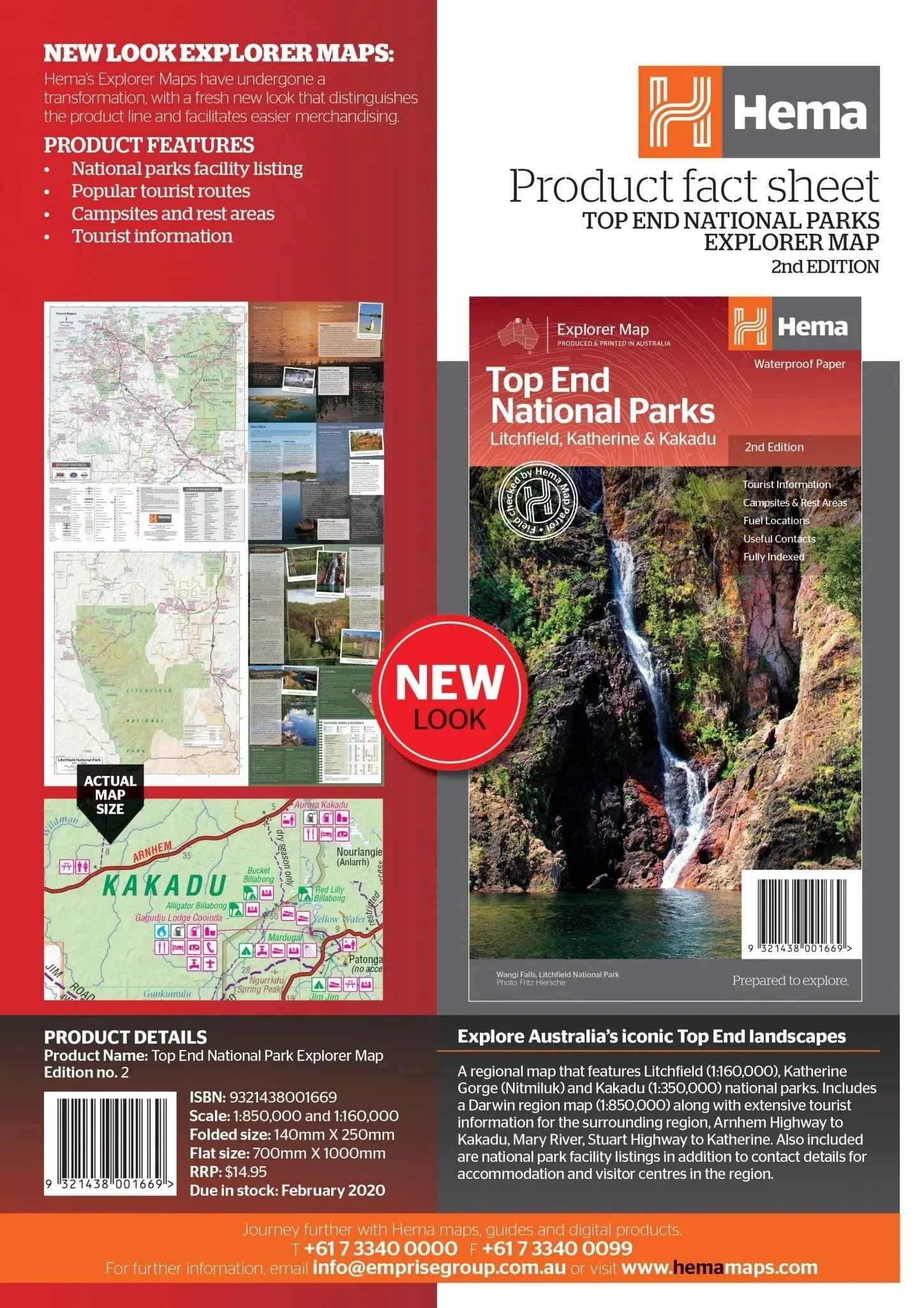 Hema Top End National Parks Map Litchfield Katherine and Kakadu