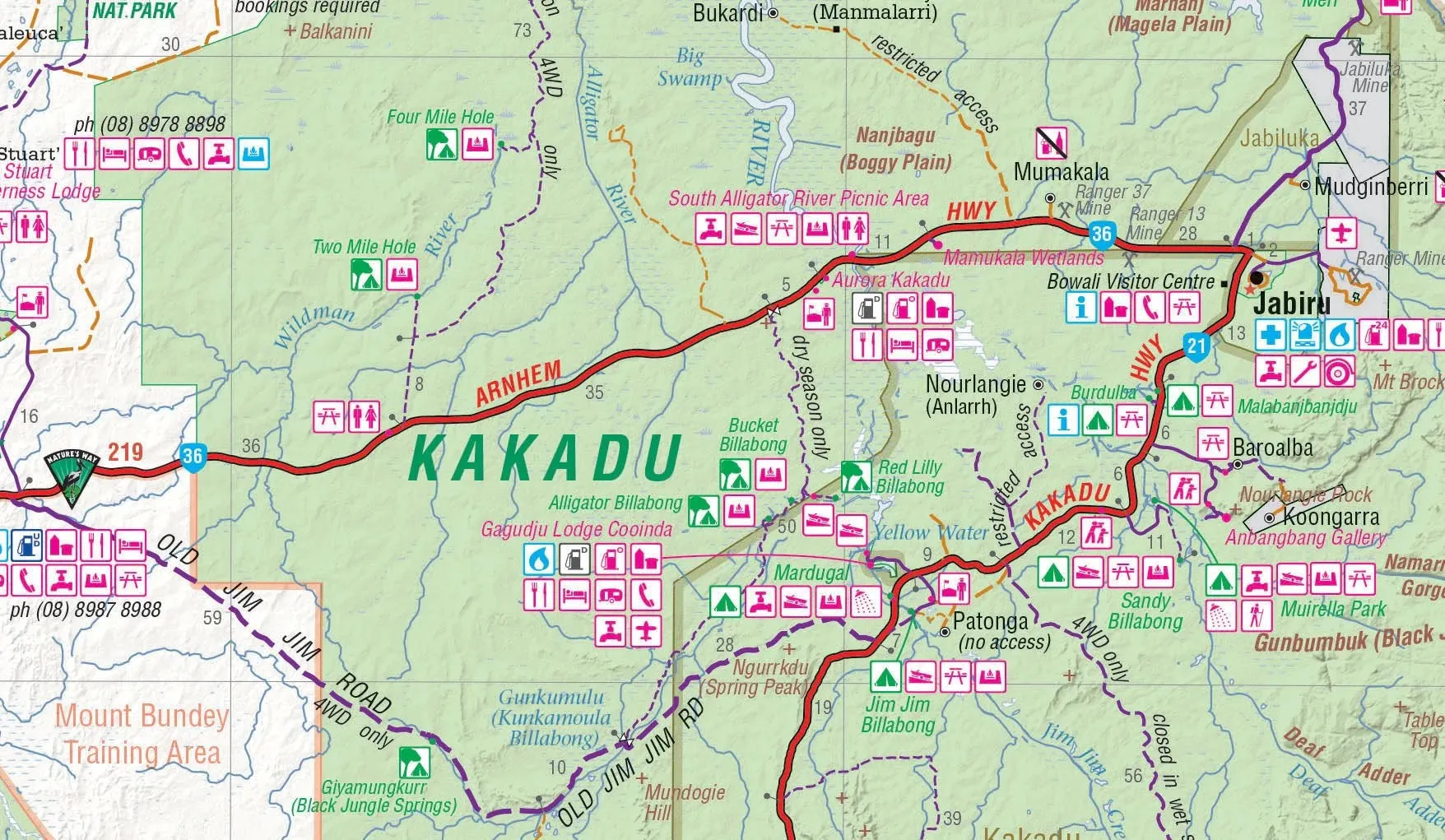 Hema Top End National Parks Map Litchfield Katherine and Kakadu