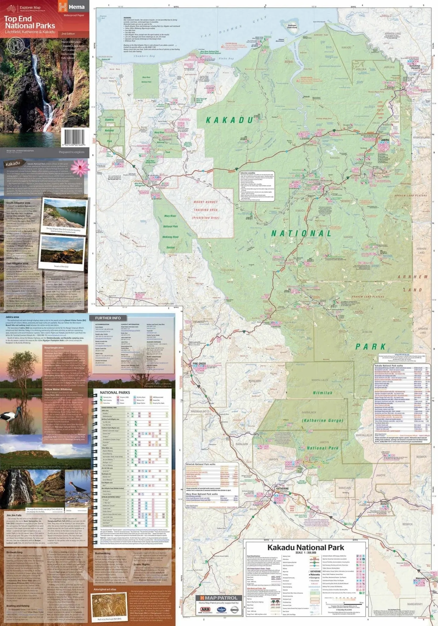 Hema Top End National Parks Map Litchfield Katherine and Kakadu