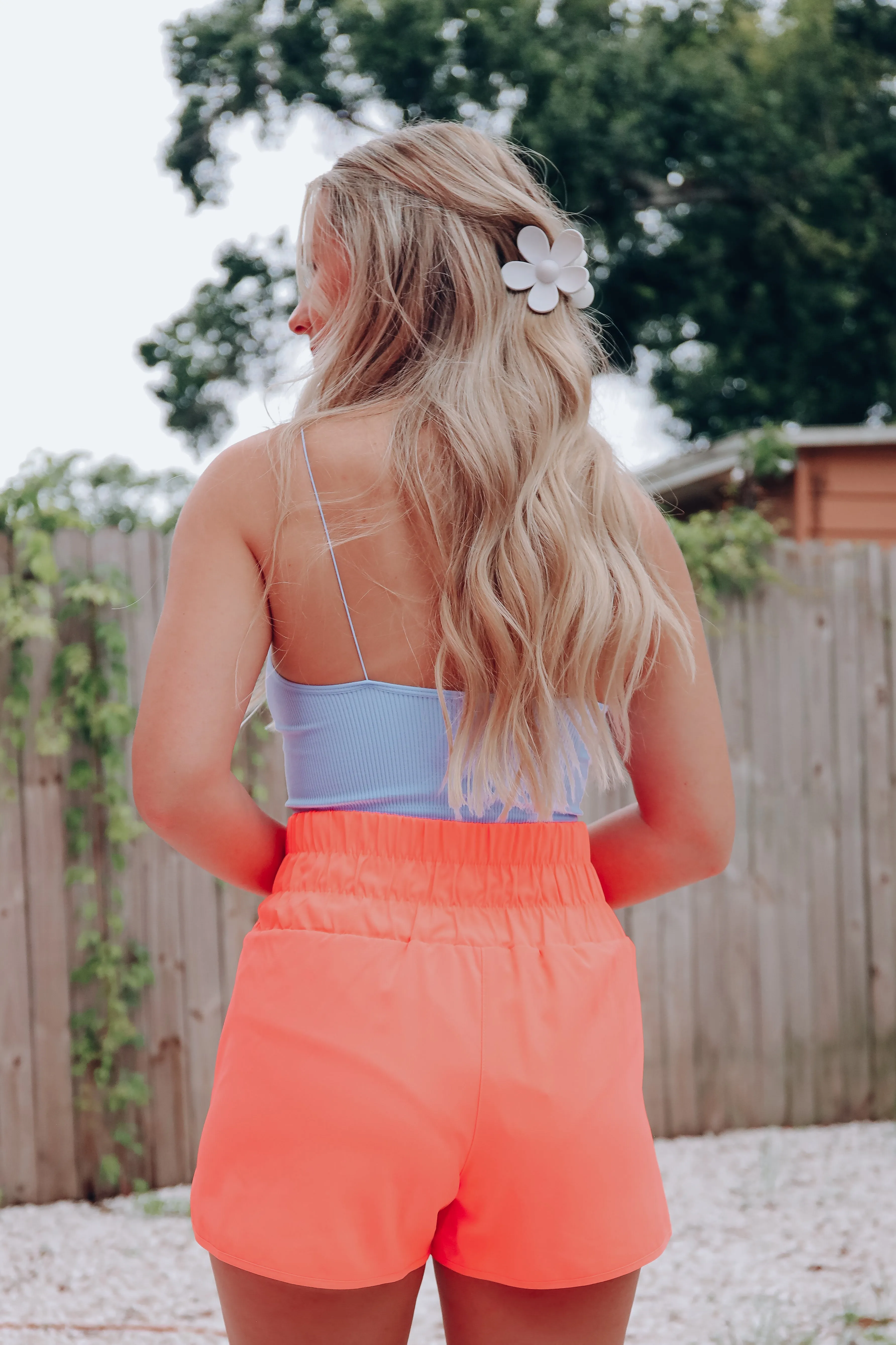 Homestretch Active Shorts - Neon Peach