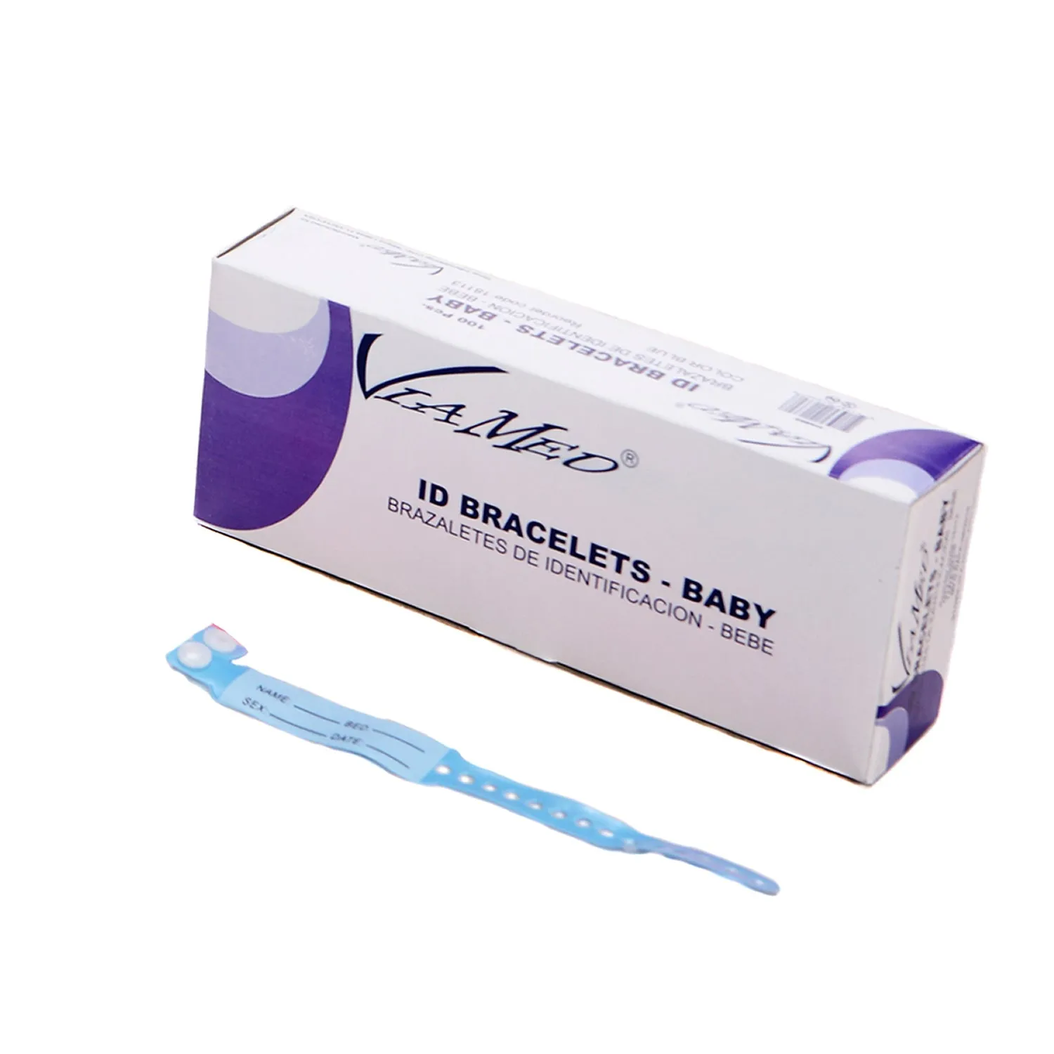 ID Bracelet Blue Hospital Medical Resort Babies On Disposable 100pcs