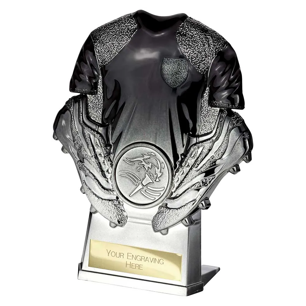 Invincible Football Shirt Trophy (Black/Silver)