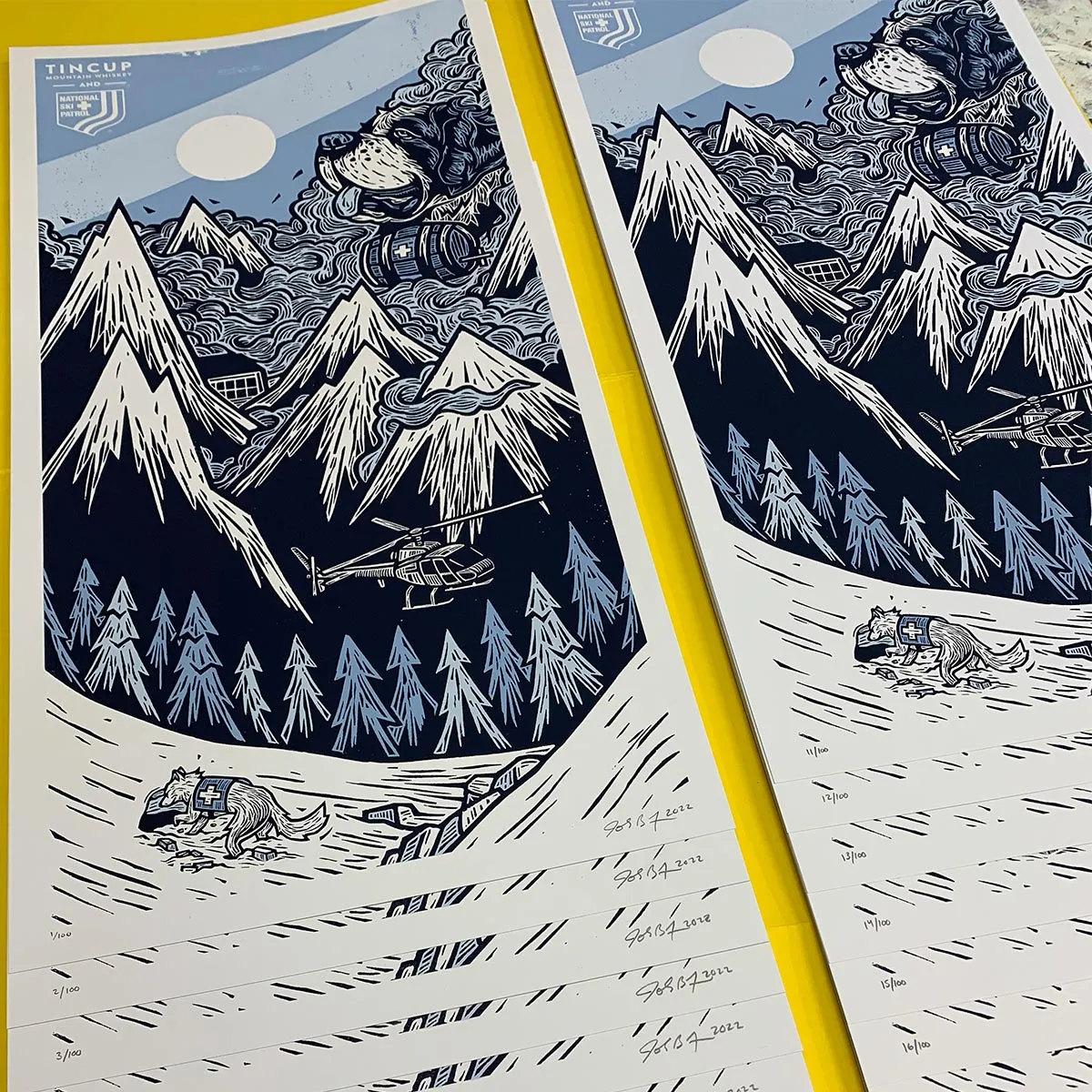 John Fellows x Barry the Avalanche Dog Art Print