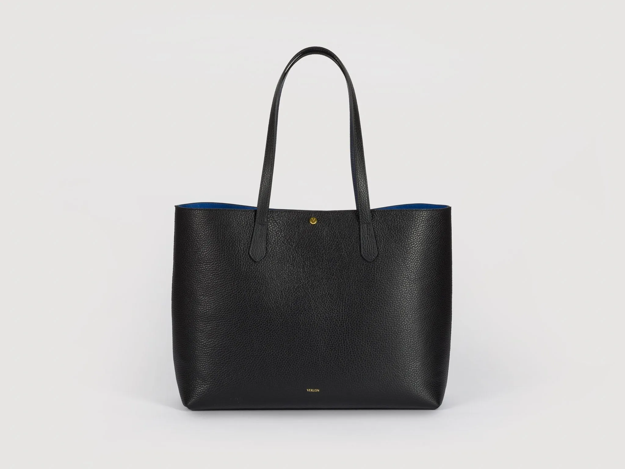 Julia Tote Bag, Jet Black / Royal Blue