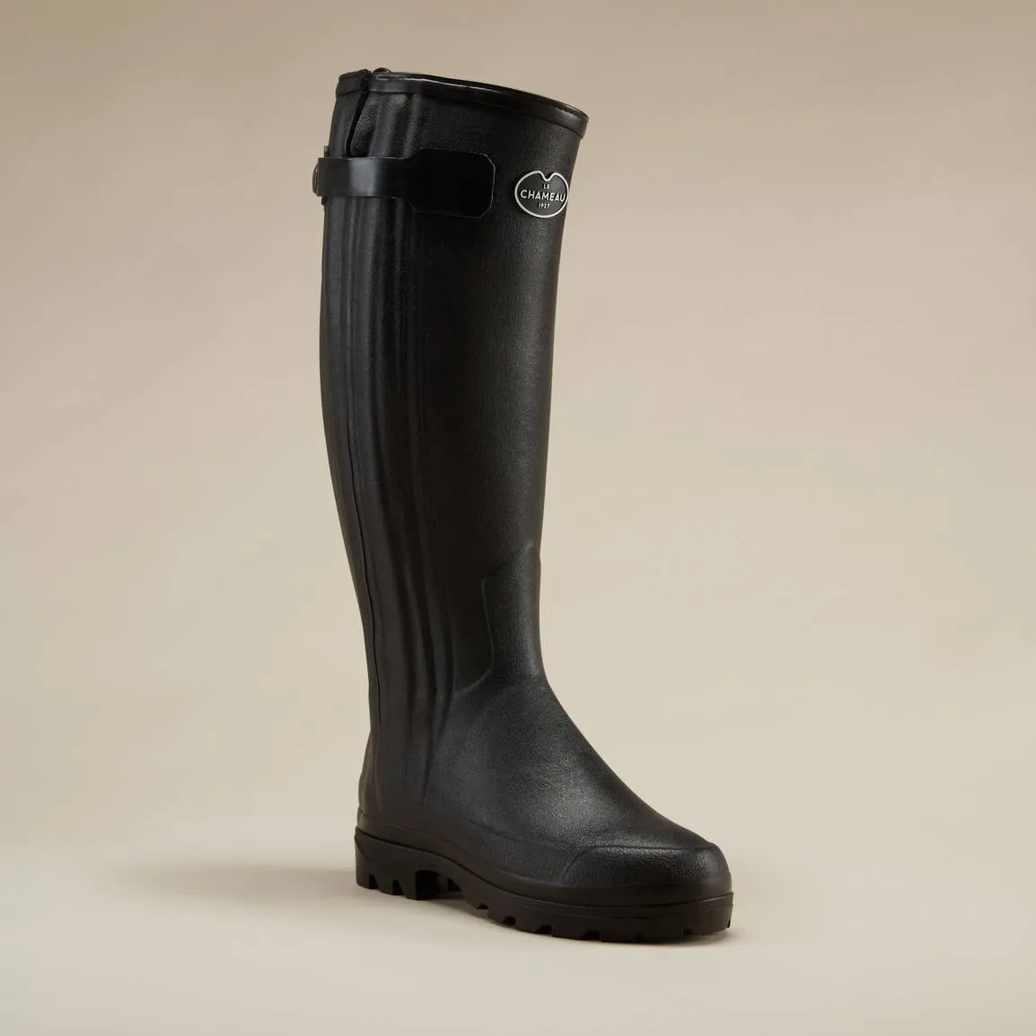 LE CHAMEAU Chasseur Boots - Ladies Neoprene Lined Full Zip - Black