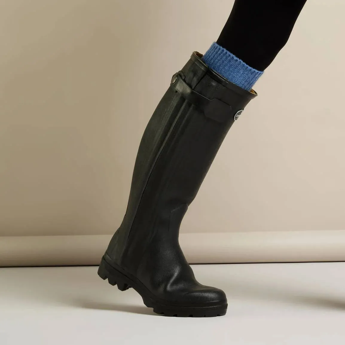 LE CHAMEAU Chasseur Boots - Ladies Neoprene Lined Full Zip - Black