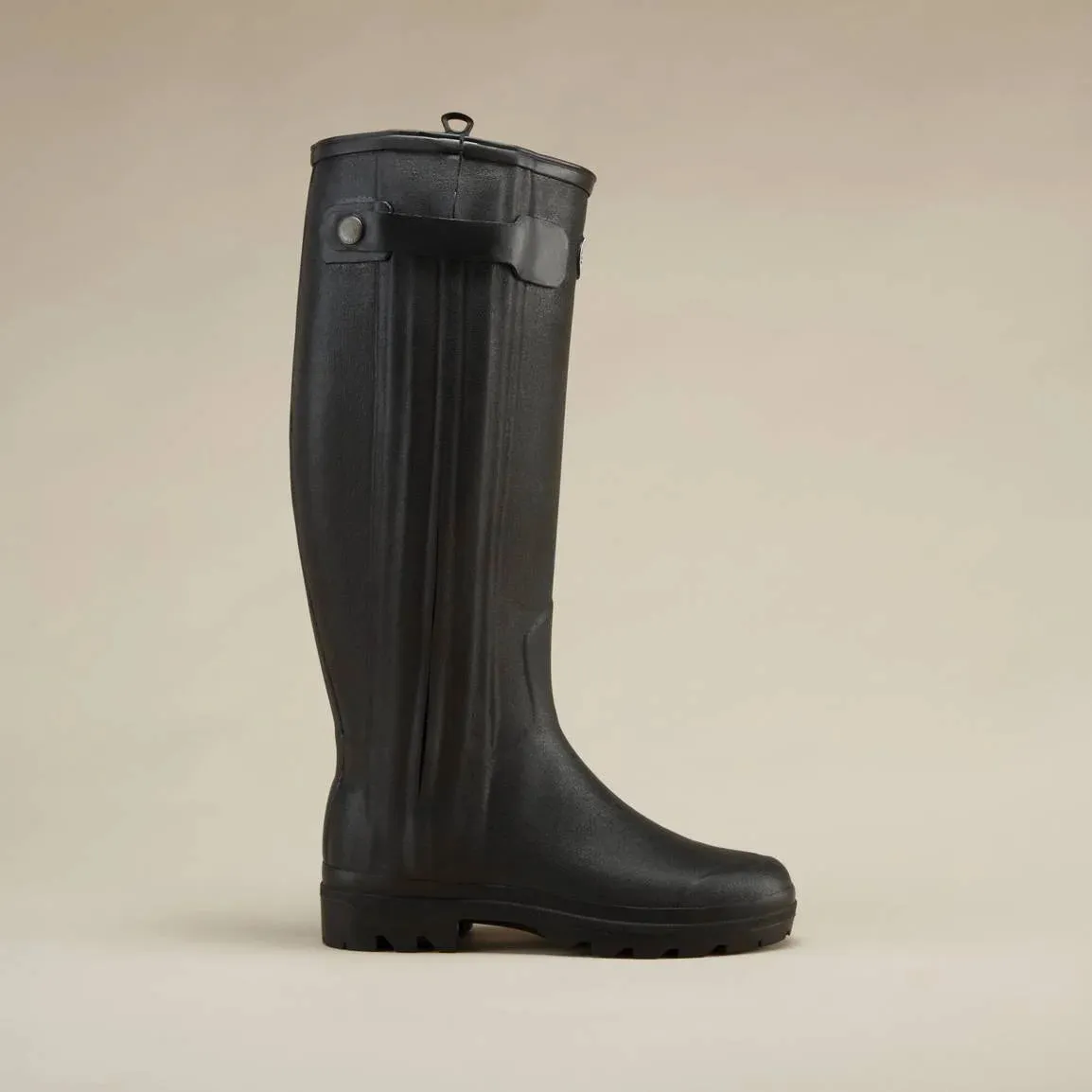 LE CHAMEAU Chasseur Boots - Ladies Neoprene Lined Full Zip - Black