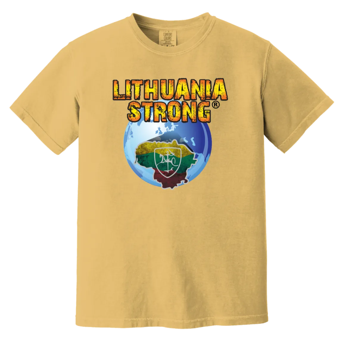 Lithuania Strong - Men/Women Unisex Soft-Washed Comfort Cotton Short Sleeve T-Shirt