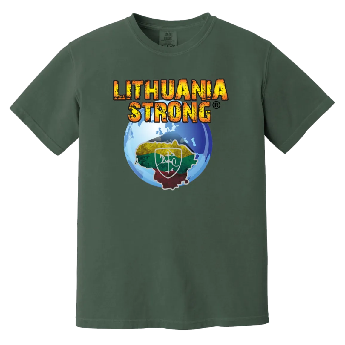 Lithuania Strong - Men/Women Unisex Soft-Washed Comfort Cotton Short Sleeve T-Shirt