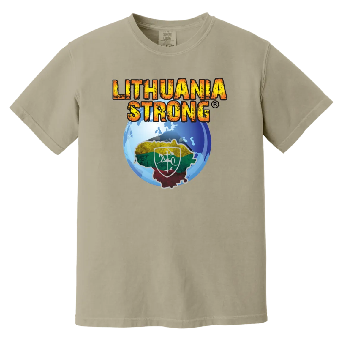 Lithuania Strong - Men/Women Unisex Soft-Washed Comfort Cotton Short Sleeve T-Shirt