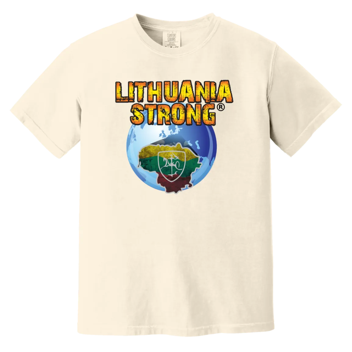 Lithuania Strong - Men/Women Unisex Soft-Washed Comfort Cotton Short Sleeve T-Shirt
