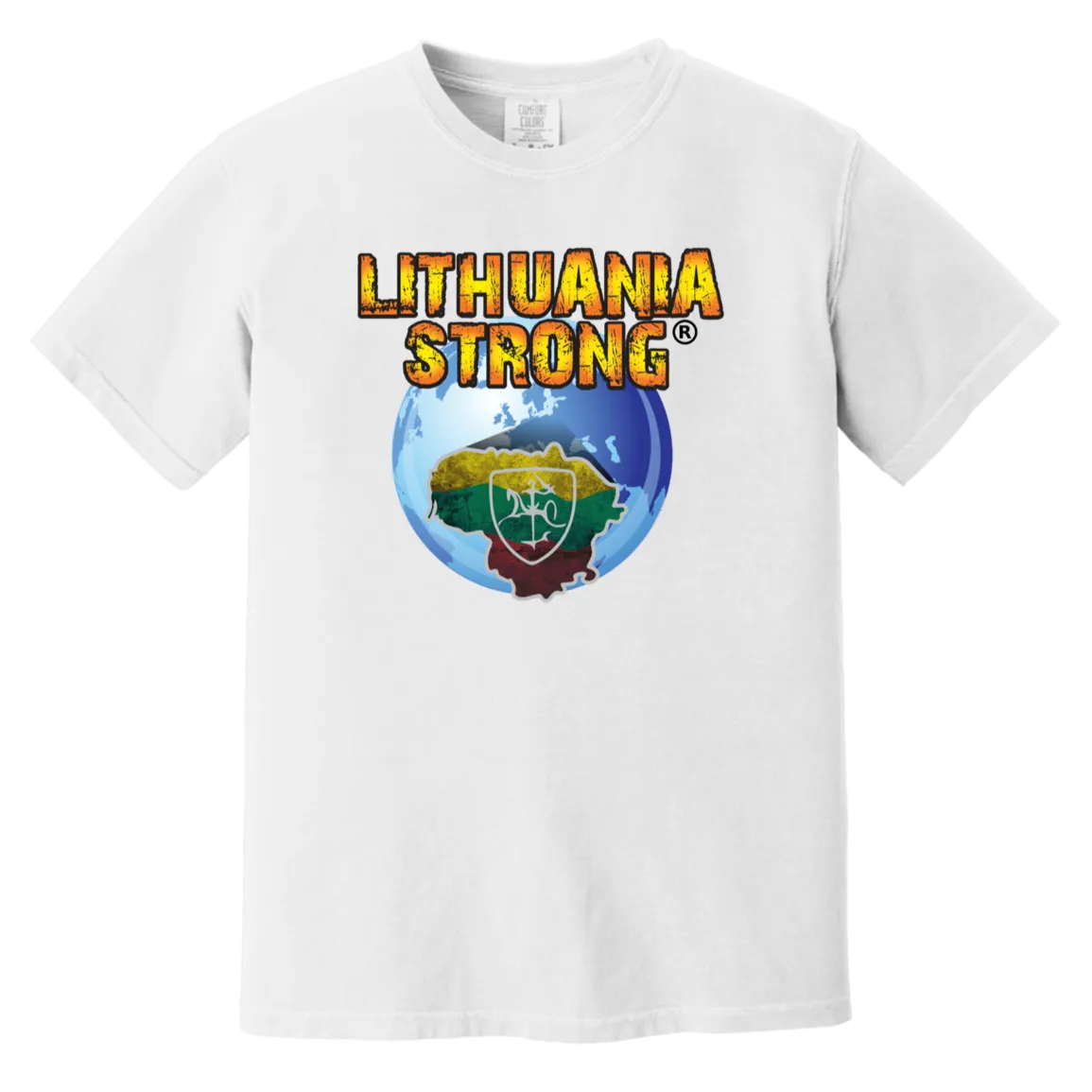 Lithuania Strong - Men/Women Unisex Soft-Washed Comfort Cotton Short Sleeve T-Shirt