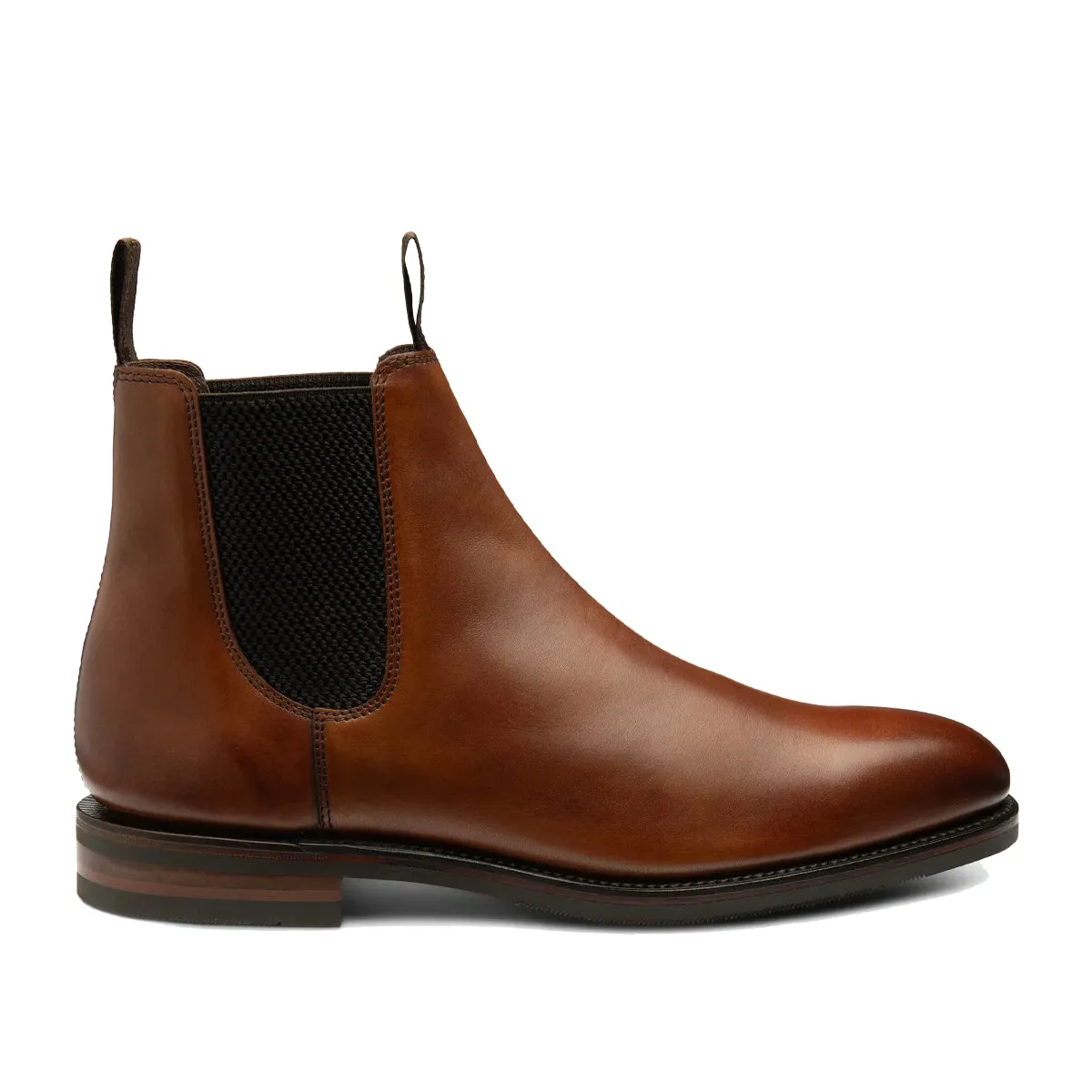Loake - Emsworth Calf Leather Chelsea Boots in Cedar