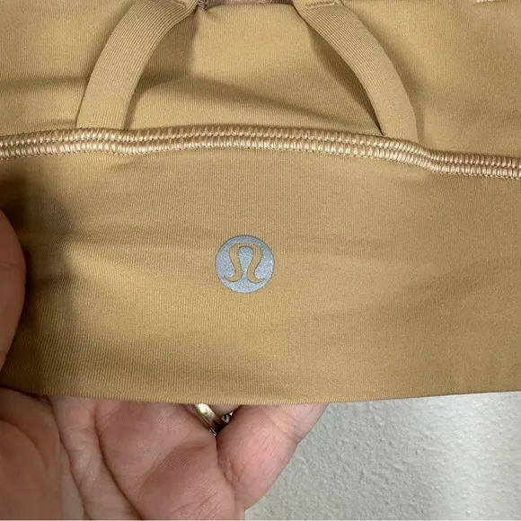 Lululemon Energy Bra Long Line Medium Support B–D Cup Size 6 Café Au Lait Beige
