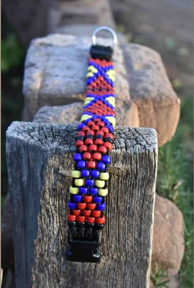 Malkia Beaded Dog Collar