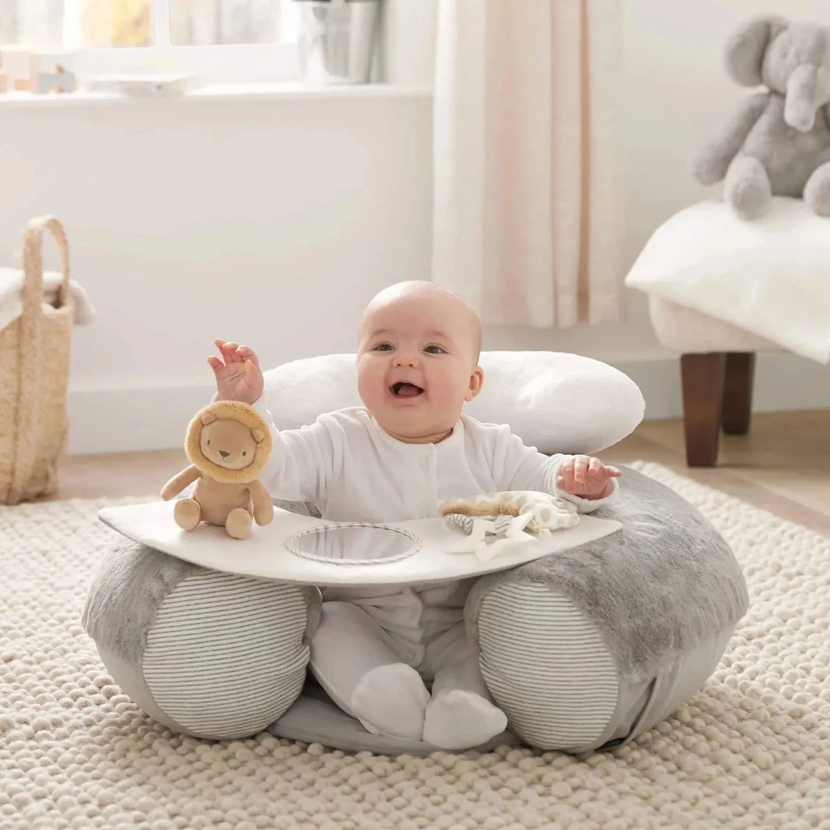 Mamas & Papas 'Welcome to the World' Sit & Play Elephant Interactive Seat - Grey