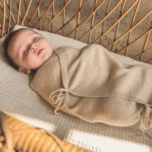 Maxim Premium Cashmere Baby Swaddle (Apricot Beige)