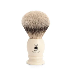 MÜHLE CLASSIC Shaving Brush, Silvertip Badger, Faux Ivory, Medium
