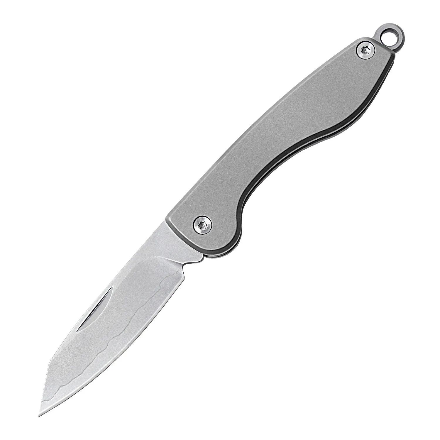 Mini Folding Titanium Knife Portable Pocket Knife Camping Food Processing Food Construction Repair Outdoor Equipment Keychain Mouth