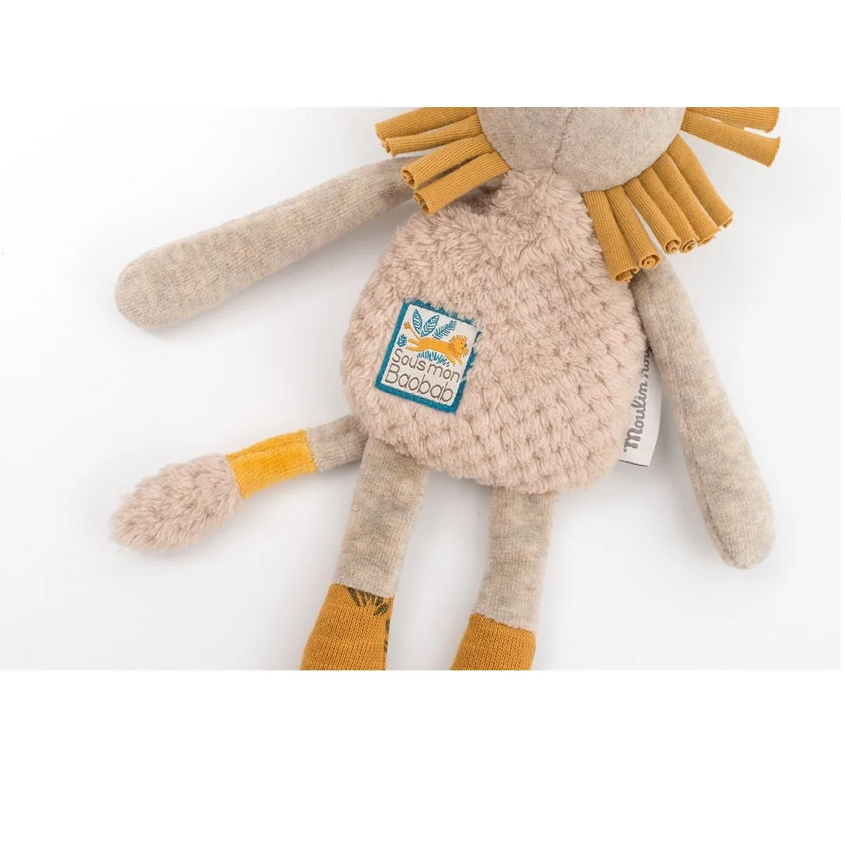 Moulin Roty Sous Mon Baobab - Lion Rattle Soft Toy