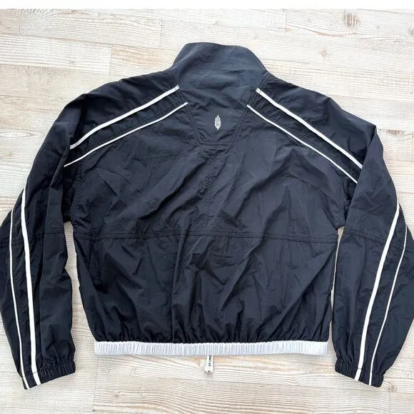 New FP Movement Varsity Blues Windbreaker Track Jacket‎ | Black XS