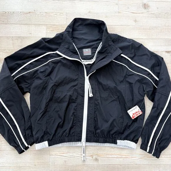 New FP Movement Varsity Blues Windbreaker Track Jacket‎ | Black XS