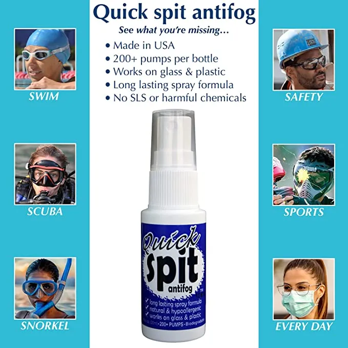 New Jaws Quick Spit Antifog Spray, 1-Ounce, 200  pumps per bottle!