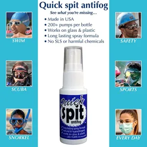 New Jaws Quick Spit Antifog Spray, 1-Ounce, 200  pumps per bottle!