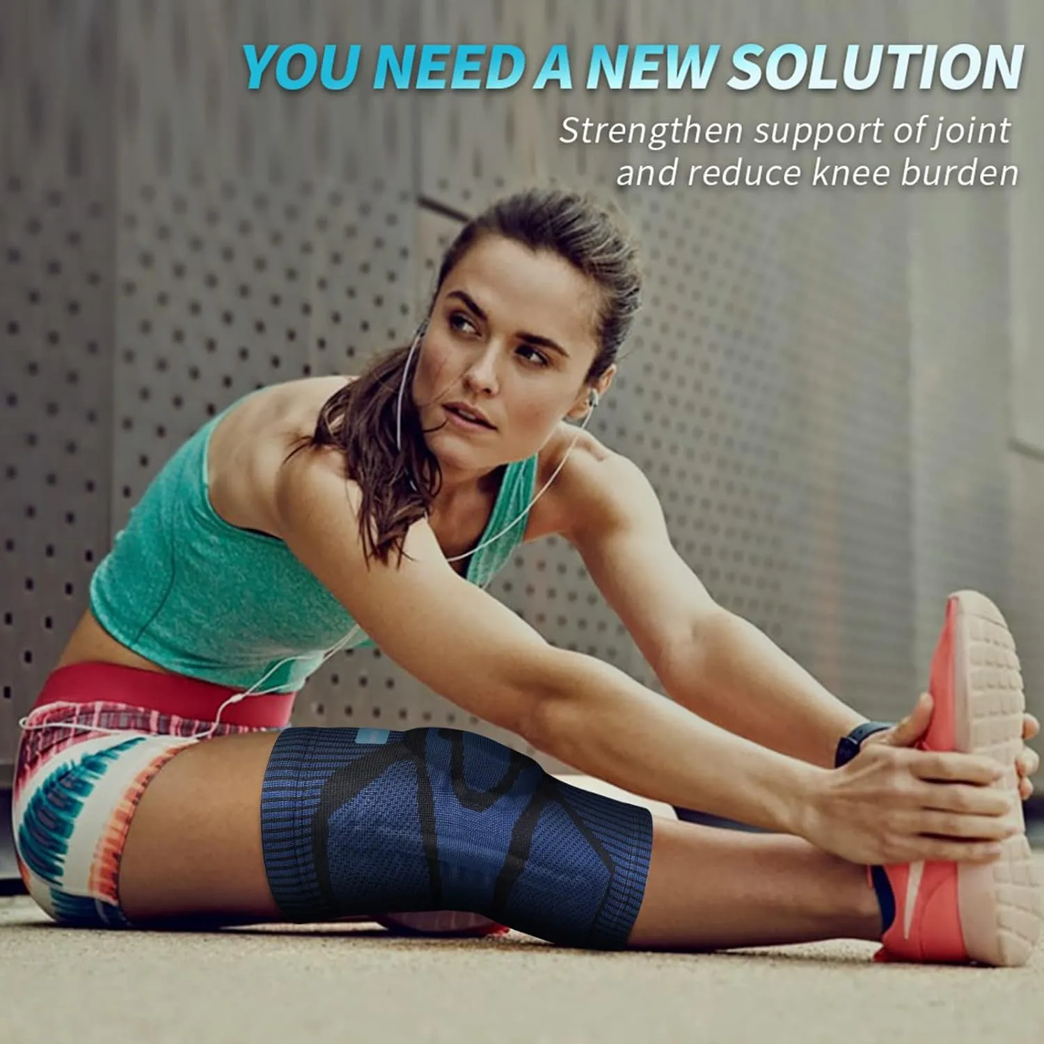 New NEENCA Knee Brace for Knee Pain Relief, Medical Knee Support with Patella Pad & Side Stabilizers, Compression Knee Sleeve for Meniscus Tear, ACL, Arthritis, Joint Pain, Runner, Sport- FSA/HSA APPROVED Blue Sz 3X! Retails $38 