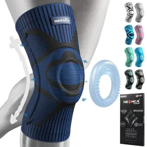 New NEENCA Knee Brace for Knee Pain Relief, Medical Knee Support with Patella Pad & Side Stabilizers, Compression Knee Sleeve for Meniscus Tear, ACL, Arthritis, Joint Pain, Runner, Sport- FSA/HSA APPROVED Blue Sz 3X! Retails $38 