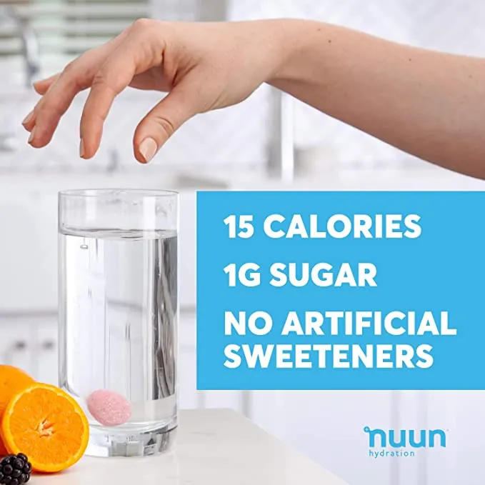 New Nuun Sport: Electrolyte Drink Tablets, Box of 4 Tubes (40 servings), Tropical, Electrolyte Hydration Supplement