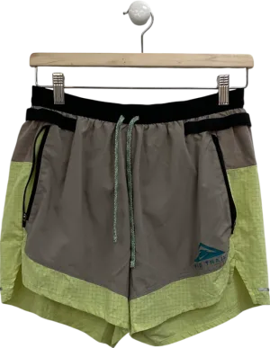 Nike Grey Layered Two Tone Running Shorts UK M