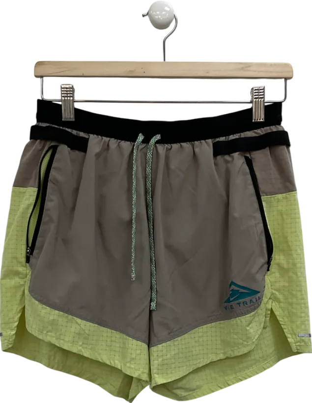 Nike Grey Layered Two Tone Running Shorts UK M