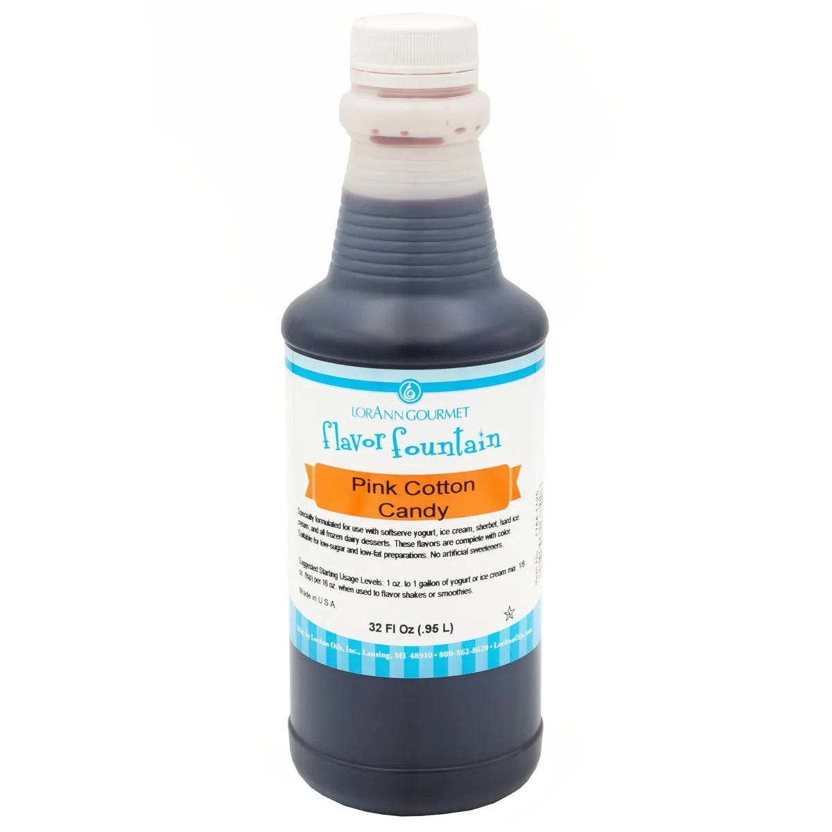 Pink Cotton Candy Flavor - 4 oz. - 32 oz. - Ice Cream and Beverage Flavors - LorAnn Oils - Canadian Distribution